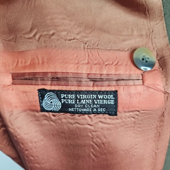 Vomo Moda Men's 2 Piece Suit, Olive Green - Picture 7 of 16